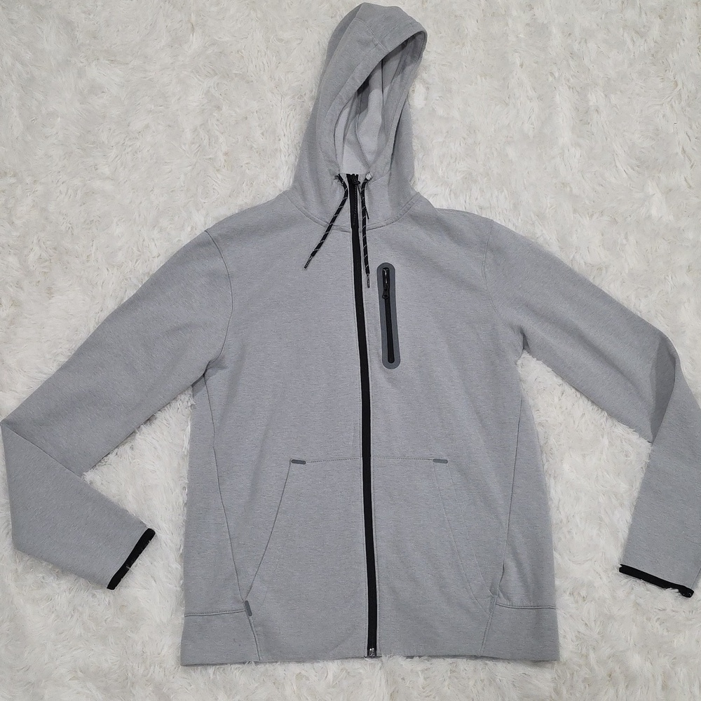 Old Navy Active Light Gray Hooded Sweatshirt. Size S